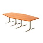 Vintage vergadertafel eettafel jaren '60 '70 retro design, Huis en Inrichting, Tafels | Eettafels, Verzenden