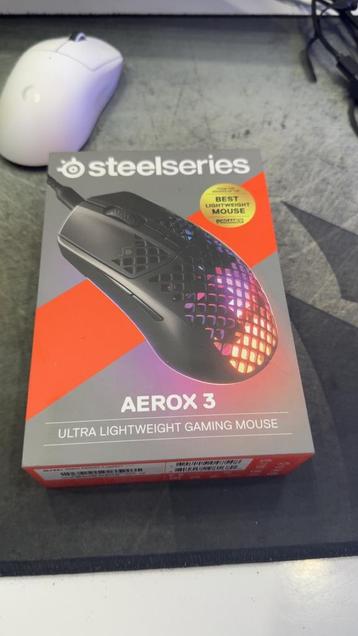 SteelSeries Aerox 3, Souris, Gaucher, Comme neuf, Enlèvement