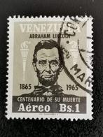 Venezuela 1966 - 100 ans mort du président Abraham Lincoln, Affranchi, Amérique du Sud, Enlèvement ou Envoi