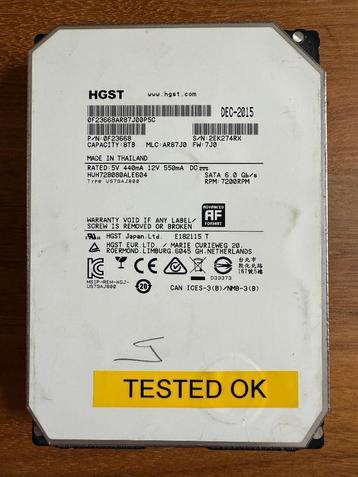 HGST 8 TB harde schijf - 7200 RPM beschikbaar voor biedingen