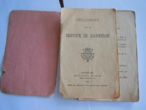 boek Règlement sur le service de garnison, Boeken, Oorlog en Militair, Gelezen, Landmacht, Voor 1940, Verzenden