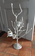Mooie zilverkleurige staander met theelichthouders, Huis en Inrichting, Ophalen, Zo goed als nieuw