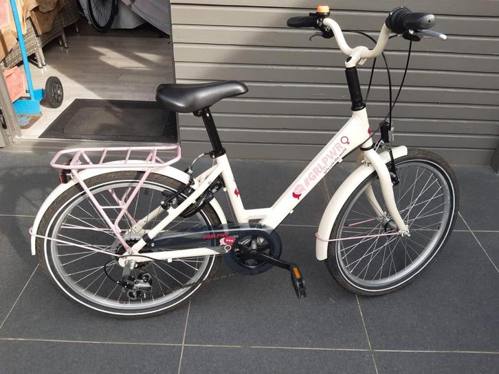 Meisjefiets BikeFunKids GRLPWR, Fietsen en Brommers, Fietsen | Meisjes, Zo goed als nieuw, 24 inch, Handrem, Versnellingen, Ophalen