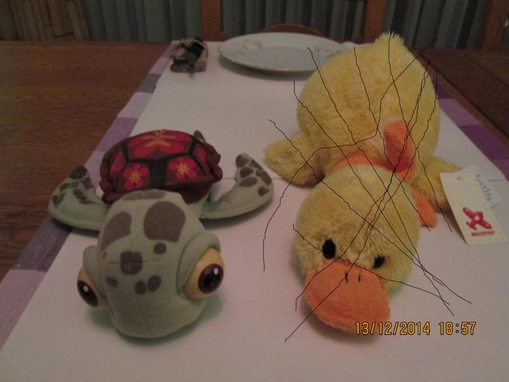 Peluches tortue, ours, poupée, élan..., Kinderen en Baby's, Speelgoed | Knuffels en Pluche, Nieuw, Beer, Ophalen