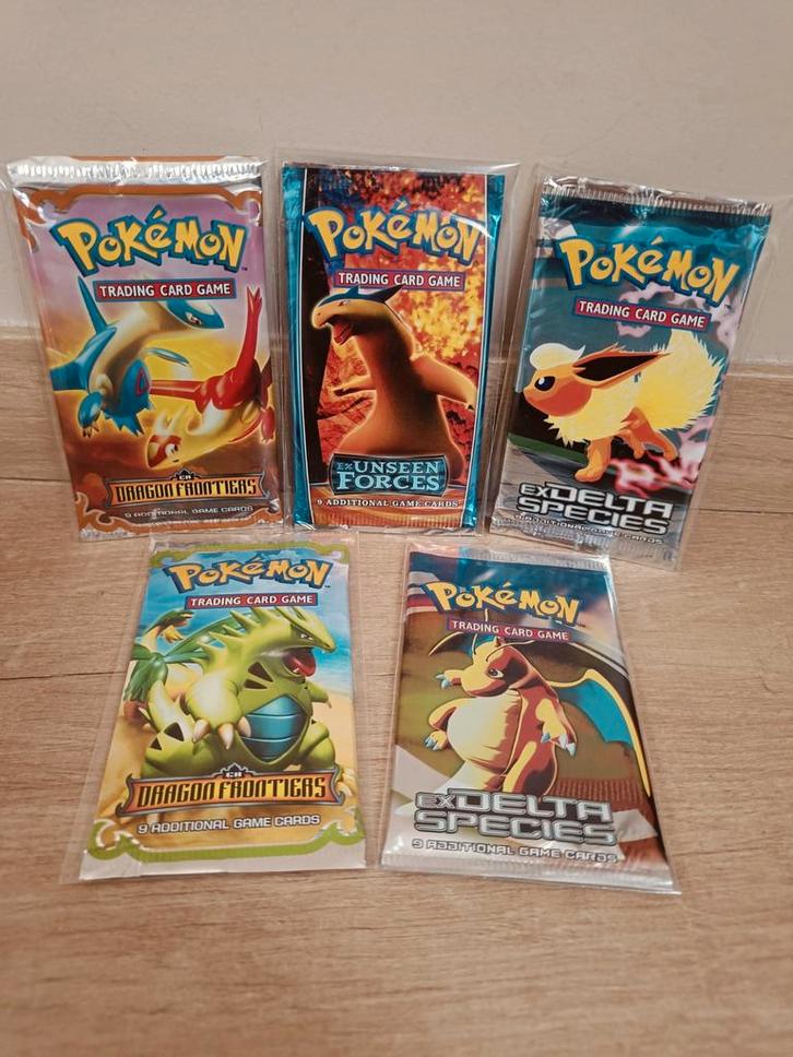 Pokémon ex ERA boosters Dragon frontiers, Unseen forces,.., Hobby en Vrije tijd, Verzamelkaartspellen | Pokémon, Zo goed als nieuw