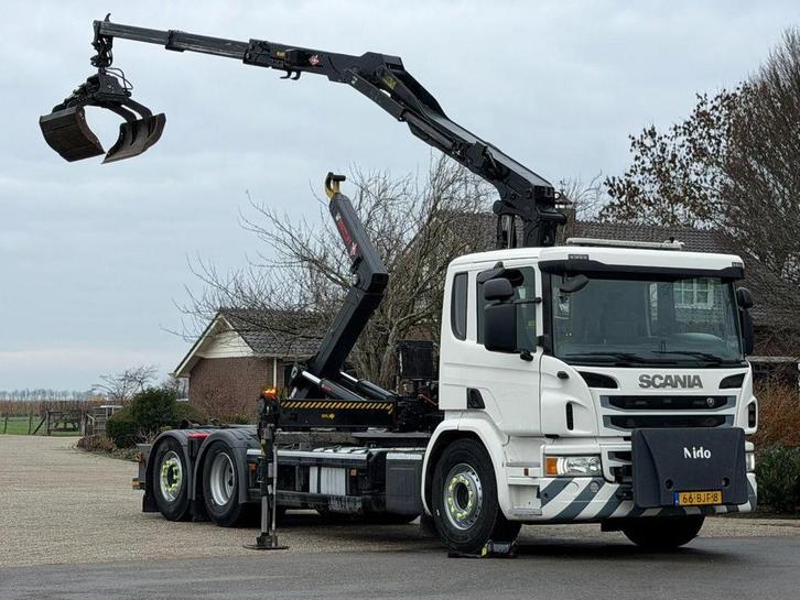 Scania P320 Z-KRAAN/RADIO REMOTE!HAAK!TOP 2017!EURO6! ZERO E, Auto's, Vrachtwagens, Bedrijf, Scania, Diesel, Euro 6, Overige kleuren