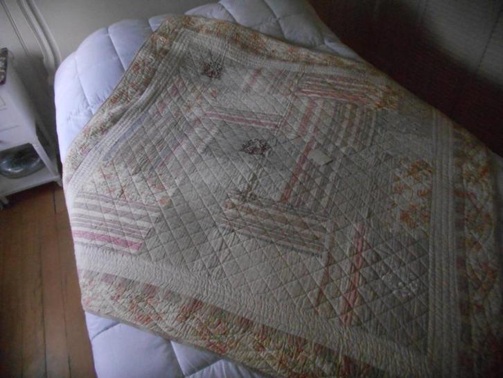 omkeerbare vierkante Provençaalse boutis + kussenhoes. Plaid, Huis en Inrichting, Slaapkamer | Beddengoed, Ophalen of Verzenden
