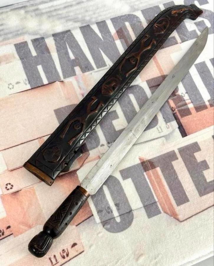 Antiek Paiwan zwaard dagger sabel - Taiwan tribal 60cm lang, Verzamelen, Militaria | Algemeen, Zwaard of Sabel, Ophalen of Verzenden