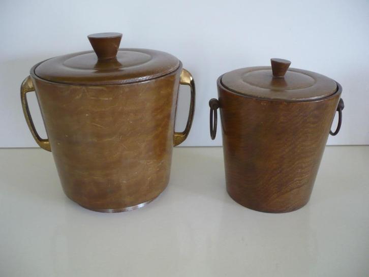 2 antieke houten ijsemmers, Antiek en Kunst, Antiek | Keukengerei, Ophalen of Verzenden