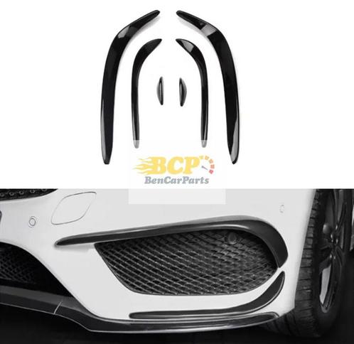Voorbumper agressieve vinnen hoogglans zwart geschikt voor M, Auto diversen, Tuning en Styling, Ophalen of Verzenden
