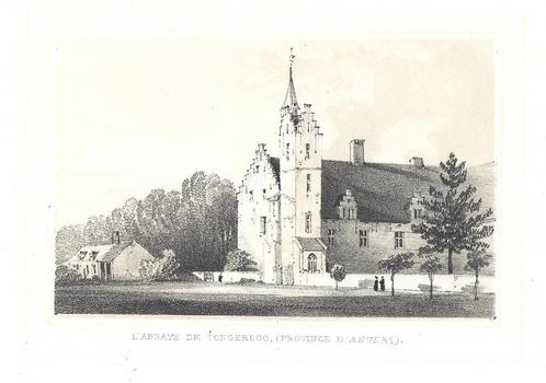 1844 - de abdij van Tongerlo, Antiek en Kunst, Kunst | Etsen en Gravures, Verzenden