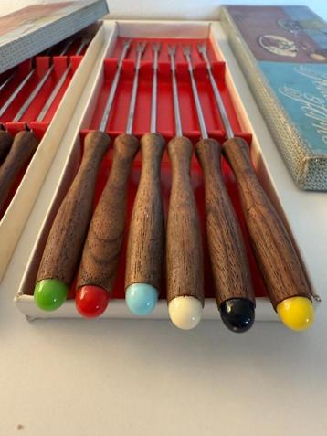 Lot vintage de piques à fondue en inox (12 pièces), Electroménager, Enlèvement, Utilisé, Accessoires pour fondue