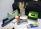 Kantoor Bureel prof Nietmachine Inkt stempels enz 🤗🤩😎, Antiek en Kunst, Antiek | Kantoor en Zakelijk, Ophalen of Verzenden