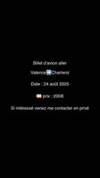 Vliegticket Charleroi ️ Valencia, Tickets en Kaartjes, Eén persoon, Overige soorten, Overige typen