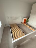 Tweepersoonsbed 160x200, Huis en Inrichting, Slaapkamer | Bedden, Ophalen, Wit, Tweepersoons, 200 cm