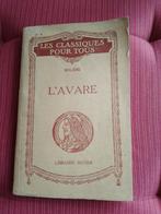 Urgent-l'avare de Molière, Ophalen, Molière