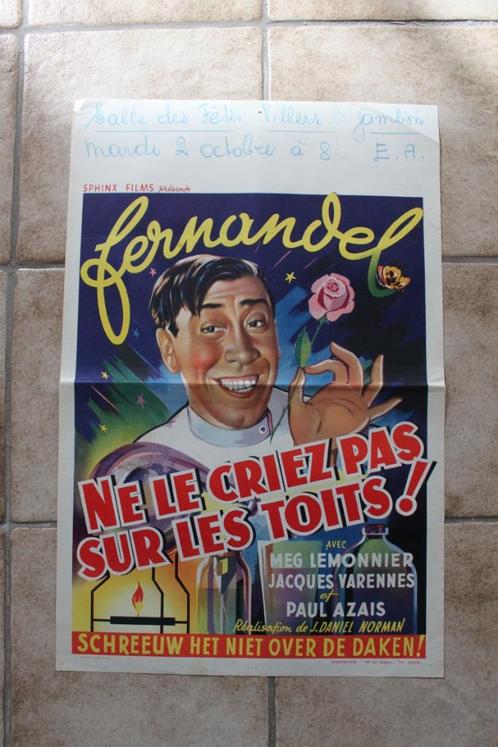 filmaffiche Fernandel Ne le criez pas sur ... filmposter, Collections, Posters & Affiches, Comme neuf, Cinéma et TV, A1 jusqu'à A3