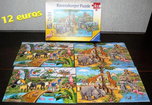 2 Puzzles 24 Pièces :Au Zoo, Ravensburger, Enfants & Bébés, Jouets | Éducatifs & Créatifs, Comme neuf, Puzzles, Découverte, Enlèvement ou Envoi