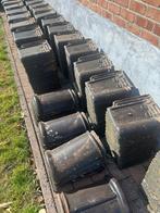 Zwarte Pottelbergse dakpannen, Doe-het-zelf en Bouw, Dakpannen en Dakbedekking, Ophalen, Gebruikt, Steen of Klei, Zwart