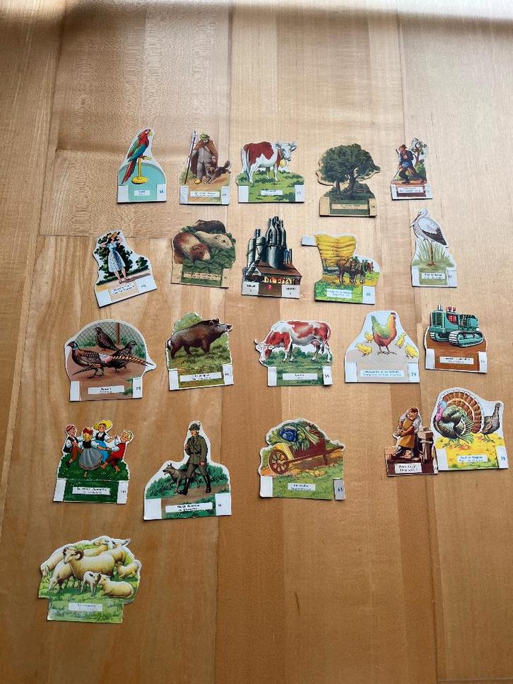 21 oude prentjes Franco-Suisse - De boerderij-Jaren 60, Verzamelen, Merken en Reclamevoorwerpen, Gebruikt, Overige typen, Verzenden