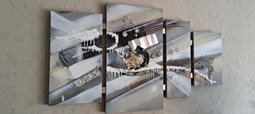 4 luik canvas schilderij  beschikbaar voor biedingen