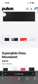 Pulsar Superglide glass mousepad XXL (zeldzaam), Enlèvement ou Envoi, Gaming tapis de souris, Neuf, Pulsar