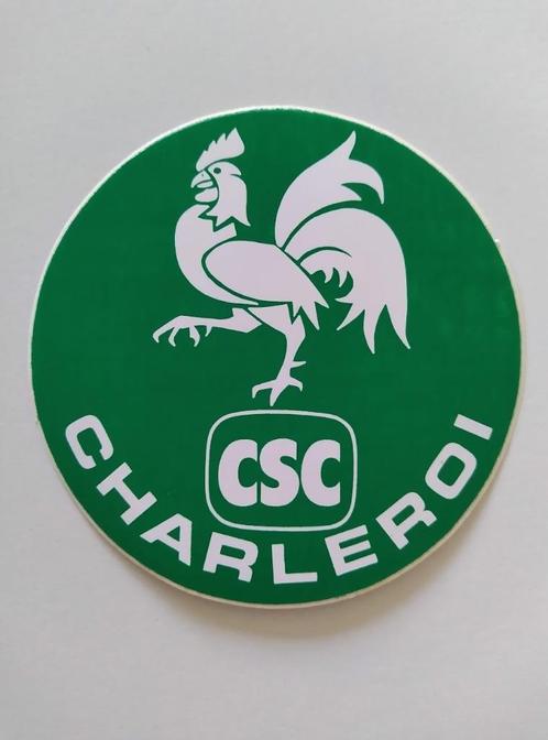 Autocollant vintage - CSC Charleroi - Bel état, Collections, Autocollants, Comme neuf, Société ou Association, Enlèvement ou Envoi