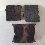 Antieke Indiase houten handblok print stempels, Enlèvement ou Envoi
