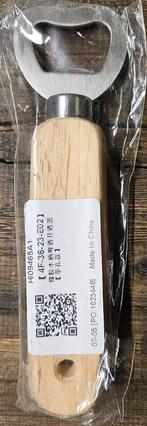 Flesopener rubberwood met houten handvat NIEUW
H, Ophalen of Verzenden, Zo goed als nieuw, Flesopener