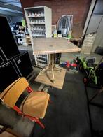 Bruine café tafeltjes, Huis en Inrichting, Tafels | Bijzettafels, Ophalen, Vierkant