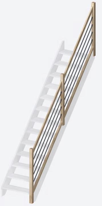 Nieuwe Trapleuning Milan/liverpool eik & aluminium, Enlèvement, Neuf, Escalier, 2 à 4 mètres