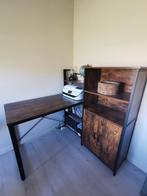 Bureau avec étagère de rangement intégré+meuble de rangement, Comme neuf, Enlèvement ou Envoi, Bureau