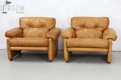 C&B Italia Fauteuils Club Chairs Vintage Tobia Scarpa Design, Huis en Inrichting, Zetels | Zetels en Chaises Longues, Gebruikt