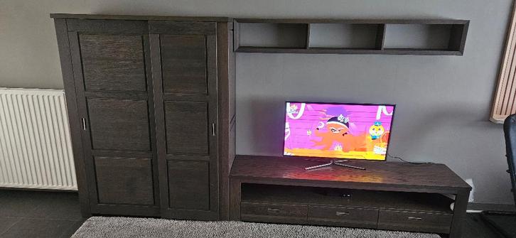 Woonkamer meubel VIGO, Maison & Meubles, Armoires | Mobilier de télévision, Utilisé, 150 à 200 cm, 150 à 200 cm, 25 à 50 cm, Chêne