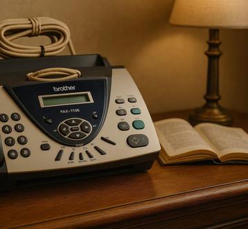 Téléphone Fax Brother FAX-T106 – Vintage Collector, Télécoms, Fax, Enlèvement, Comme neuf, Fax