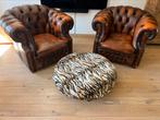 Twee orginele chesterfield fauteuils, Huis en Inrichting, Fauteuils, Ophalen, Gebruikt