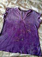 T-shirt,lila,print,kralen;merk:Melvin;maat:36/38., Kleding | Dames, T-shirts, Melvin, Paars, Ophalen of Verzenden, Korte mouw