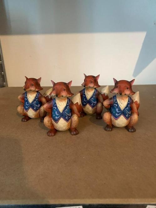 Figurine Jim Shore mini renard 4021449 neuves par 4 fox, Collections, Statues & Figurines, Neuf, Animal, Enlèvement ou Envoi