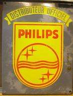 Geëmailleerde plaat PHILIPS-distributeur - Radio., Ophalen, Gebruikt, Reclamebord