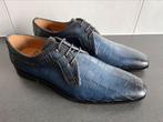Handpainted herenschoenen maat 42 nieuw in doos, Blauw, Nieuw, Ophalen of Verzenden, Veterschoenen