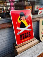 BELGA emaille reclamebord 1951, Verzamelen, Ophalen of Verzenden, Gebruikt, Reclamebord