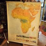 Afrika schoolplaat grote kaart 110 x 150 cm oprolbaar., Antiek en Kunst, Ophalen of Verzenden