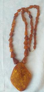 Echt /Amber ketting.40cm., Handtassen en Accessoires, Antieke sieraden, Ophalen of Verzenden, Ketting