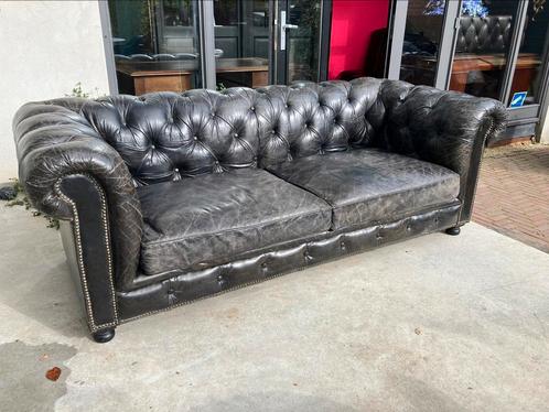 Chesterfield Stoere 3 zits bank Orgineel Lifestyle, Maison & Meubles, Canapés | Sofas & Chaises Longues, Utilisé, Trois personnes