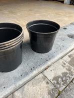 Stevige plastieken bloempotten 5 liter, Kunststof, Rond, Zo goed als nieuw, Tuin