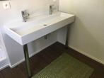 Villeroy Boch Wastafel twee kranen, Ophalen, Zo goed als nieuw, Chroom, Wastafel