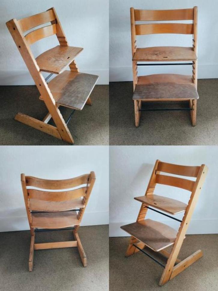 Vintage stokke tripp trapp kinderstoel, Kinderen en Baby's, Kinderstoelen, Gebruikt, Ophalen