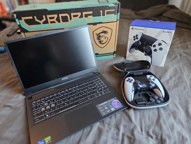 Pc portable gaming msi i7 + manette dualsense edge, Computers en Software, Windows Laptops, Zo goed als nieuw, 15 inch, SSD, 2 tot 3 Ghz