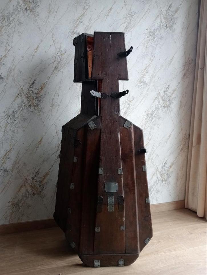 Prachtige Cello opbergkoffer 1900, Huis en Inrichting, Woonaccessoires | Kisten, Gebruikt, 75 cm of meer, 50 tot 75 cm, Minder dan 50 cm