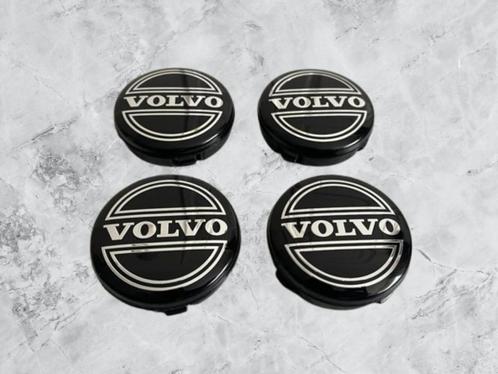 Volvo Zwart/wit Naafdoppen /Naafkappen 64mm set van 4 stuks, Auto diversen, Wieldoppen, Nieuw, Verzenden